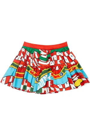Dolce & Gabbana Minigonna In Popeline Di Cotone Stampato