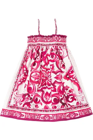Dolce & Gabbana Vestito In Popeline Di Cotone Stampato
