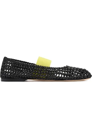 Msgm Ballerine In Pelle E Mesh 10mm