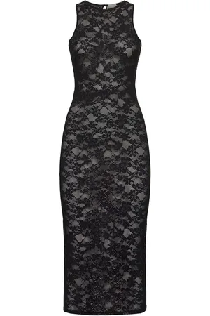 FLEUR DU MAL Vestito Midi Le Stretch In Pizzo