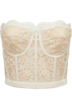 Alexander McQueen Top Bustier In Pizzo