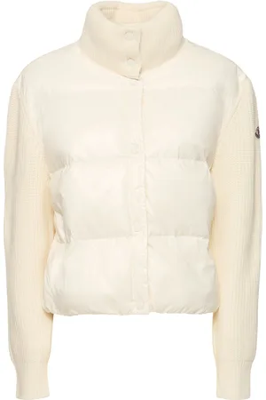 Moncler Piumino Cardigan In Lana E Nylon