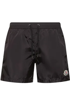 Moncler Shorts Mare In Nylon Con Patch Logo