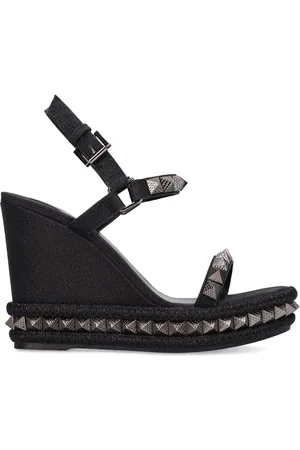 Christian Louboutin Sandali Pyraclou Glitter Con Zeppa 110mm