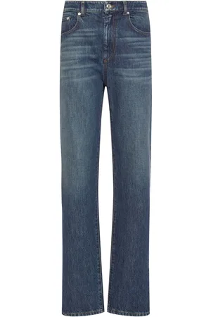 Sportmax Jeans Dritti Vita Bassa Tasso In Denim