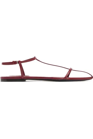 Jil Sander Sandali In Pelle Con T-bar 10mm