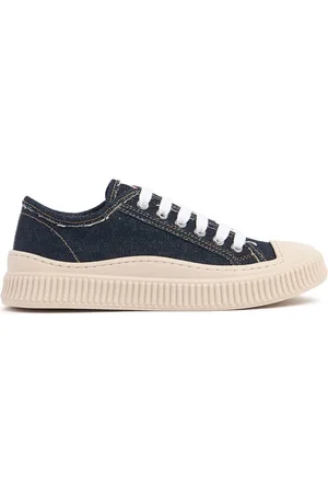 Marni Sneakers In Denim Con Logo E Lacci