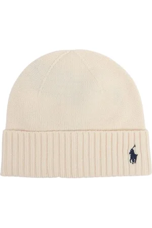 Ralph Lauren Cappello In Maglia Misto Lana Con Logo