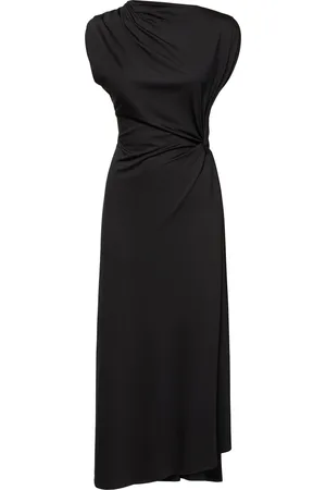 Victoria Beckham Vestito Midi Asimmetrico Drappeggiato