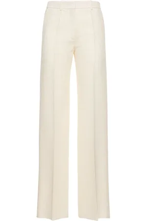 VALENTINO Pantaloni Dritti In Crepe Di Lana E Seta