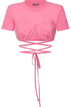 Jacquemus Crop Top Le T-shirt Baci In Cotone