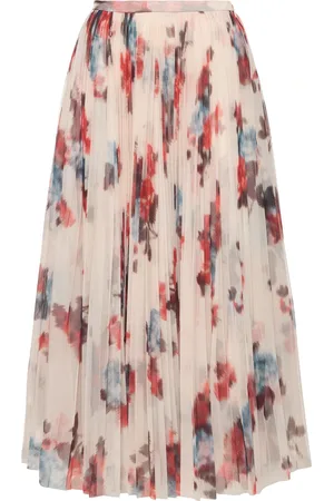 Serafini Gonna Midi In Tulle Plissé
