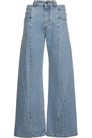 Maison Margiela Jeans Larghi Asimmetrici In Di Cotone