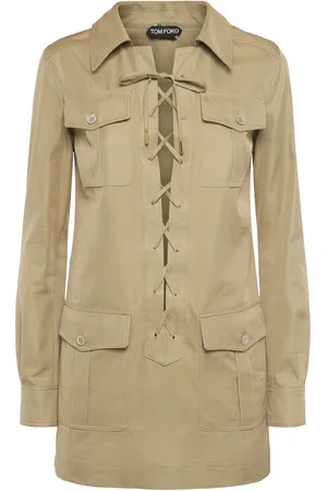 Tom Ford Vestito In Twill Di Cotone E Seta