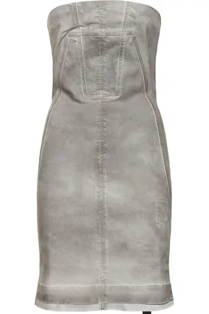Rick Owens Vestito Bustier In Denim