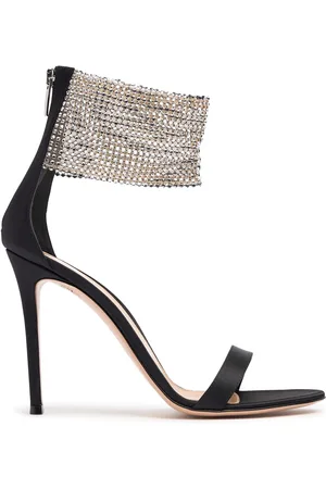 Gianvito Rossi Sandali In Raso Con Cristalli 105mm