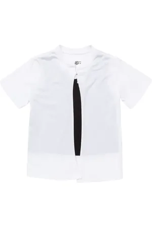 Maison Margiela Top In Jersey Di Cotone Con Cardigan T-shirt