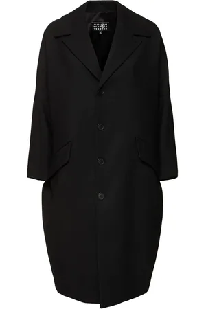 Maison Margiela Cappotto In Gabardina Di Misto Lana