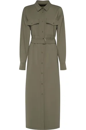Max Mara Vestito Midi Clown In Gabardina