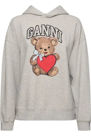 Ganni Felpa Oversize Isoli Bear Con Cappuccio
