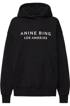 ANINE BING Felpa Alto Con Cappuccio E Logo