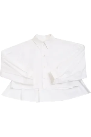 Maison Margiela Camicia Cropped In Popeline Di Cotone