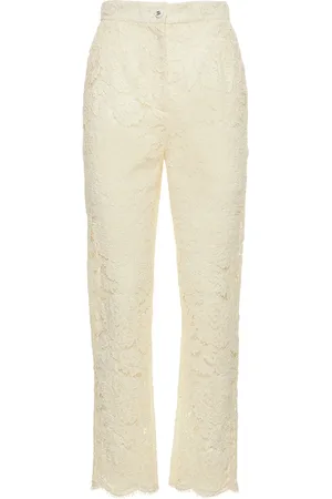 Dolce & Gabbana Pantaloni Vita Alta In Pizzo
