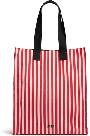 Msgm Borsa Shopping In Tela A Righe