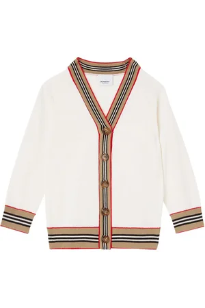 Burberry Cardigan In Maglia Di Lana A Intarsio