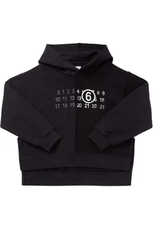 Maison Margiela Felpa In Cotone Stampato Con Cappuccio