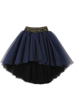 Balmain Gonna In Tulle Con Logo Tape
