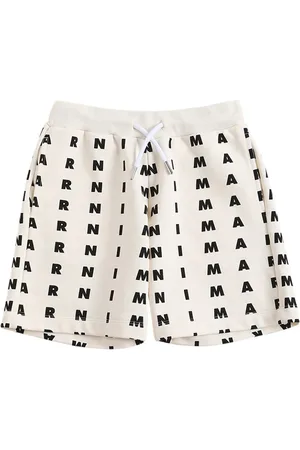 Marni Shorts In Cotone Con Stampa Logo
