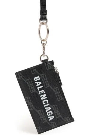 Balenciaga Porta Carte In Similpelle Con Portachiavi