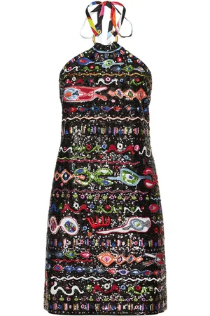 Puccini Vestito In Georgette Con Paillettes