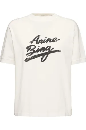 ANINE BING T-shirt Jaylin In Jersey Di Cotone Con Logo
