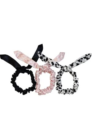 Slip Set Di 3 Elastici Per Capelli Bunny In Seta