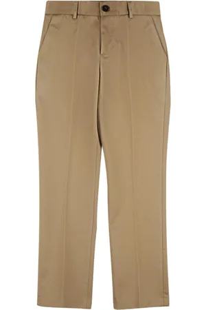 VERSACE Pantaloni In Gabardina Di Cotone