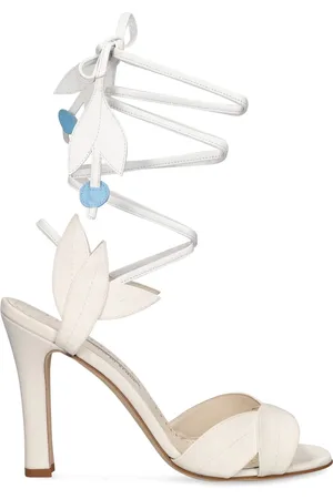 Manolo Blahnik Sandali Ossie In Crepe De Chine 105mm