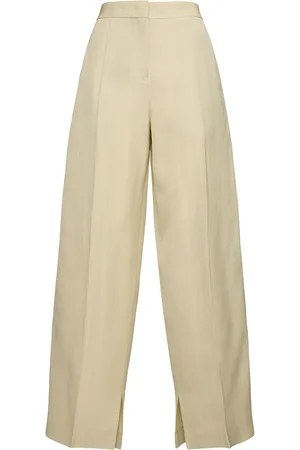 Jil Sander Pantaloni Larghi In Seta E Viscosa