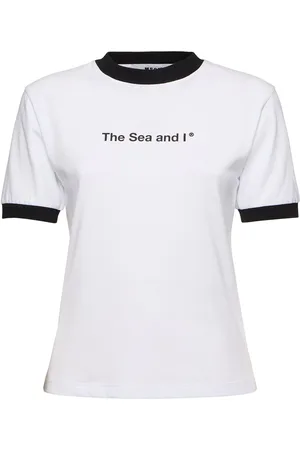 Msgm T-shirt In Jersey Stampata