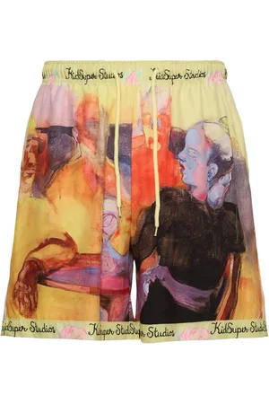 KIDSUPER STUDIOS Shorts In Raso Stampato