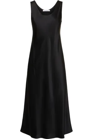 Max Mara Vestito Midi Banjo In Raso Di Seta