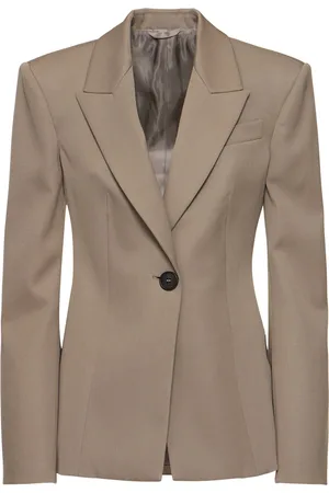 The Attico Blazer Monopetto In Gabardina