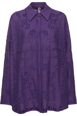 VALENTINO Camicia Oversize In Guipure Di Cotone