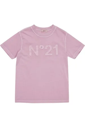 Nº21 T-shirt In Cotone Con Patch Logo