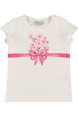 MONNALISA T-shirt In Jersey Di Misto Cotone Con Stampa