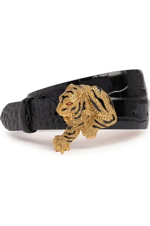 Roberto Cavalli Cintura Roar In Pelle Goffrata 4cm