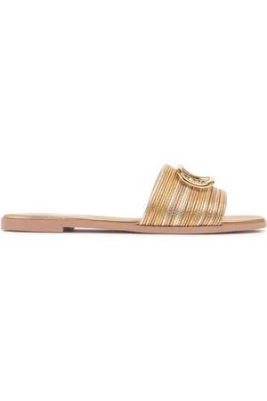 VALENTINO GARAVANI Sandali Vlogo In Cotone E Pelle 5mm