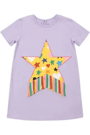Stella McCartney Vestito In Jersey Di Cotone Con Ricami