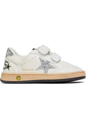 Golden Goose Sneakers Ballstar In Pelle Con Glitter